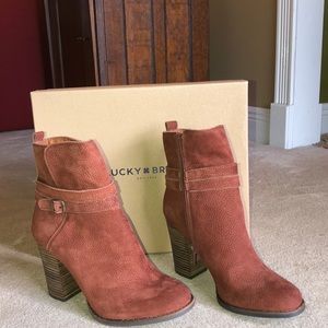 Lucky Brand LK- LaTonya suede ankle boots NWT